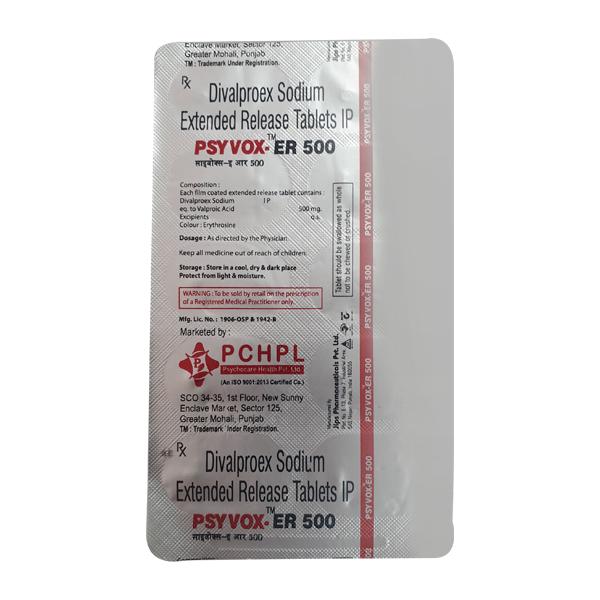 PSYVOX ER 500 Tablet 10's