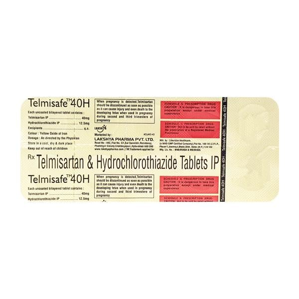 TELMISAFE H 40mg Tablet 10's
