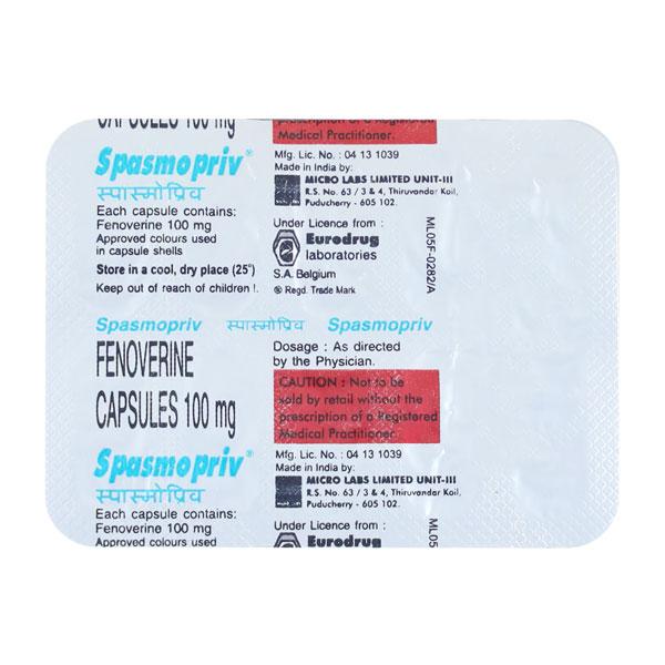 Spasmopriv 100mg Capsule 10'S