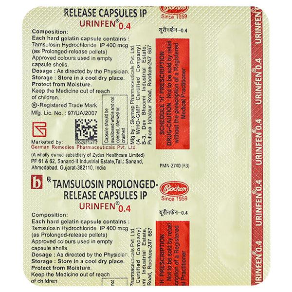 URINFEN 0.4 Capsule 15's