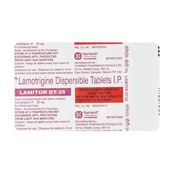 LAMITOR DT 25mg Tablet 15's
