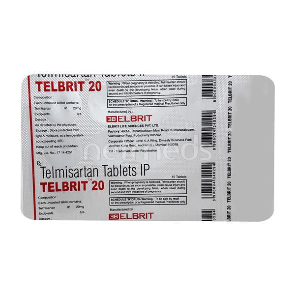 Telbrit 20mg Tablet 15'S