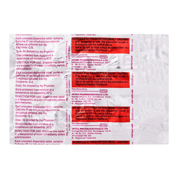 Ceftas 400mg Tablet 10'S