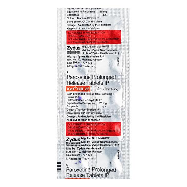 XET CR 25mg Tablet 10'S