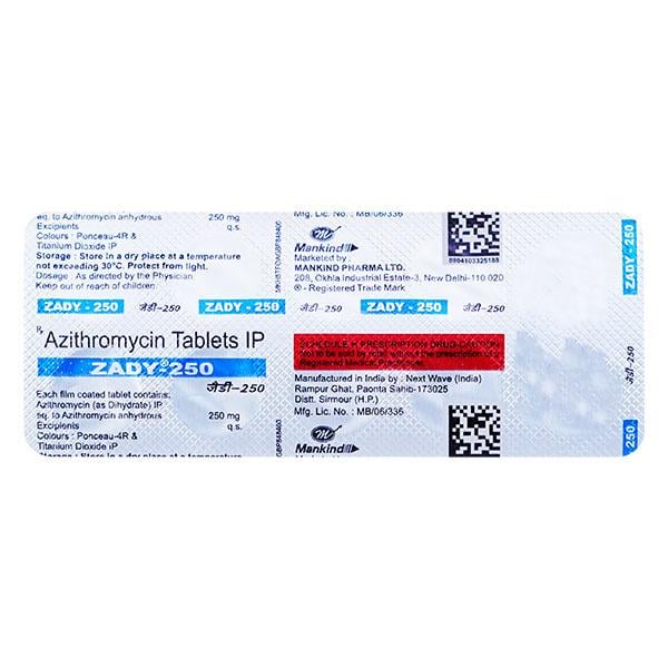 ZADY 250mg Tablet 10's