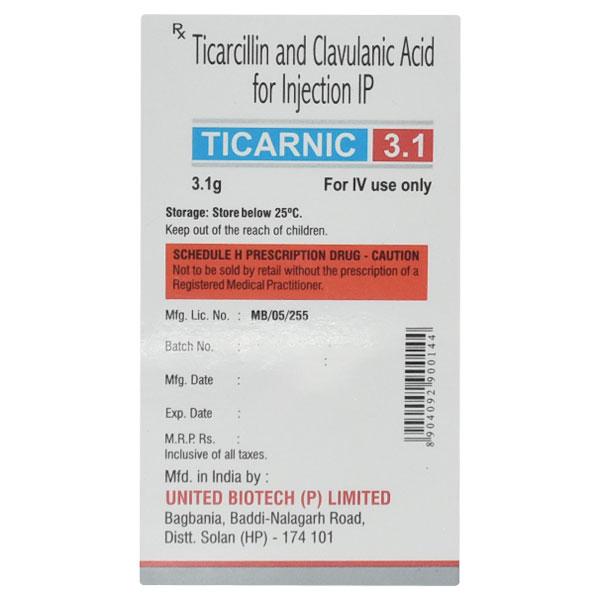 TICARNIC 3.1GM INJECTION