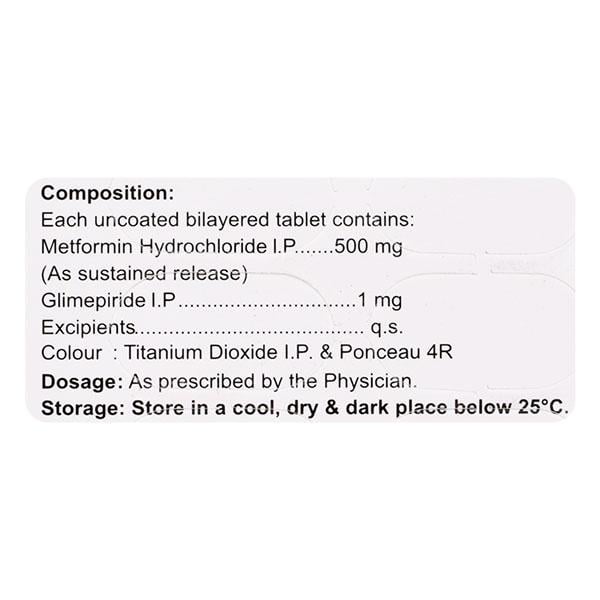 Glimipack M 1/500mg Tablet 30'S