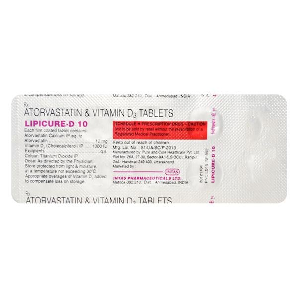 Lipicure D 10mg Tablet 10'S