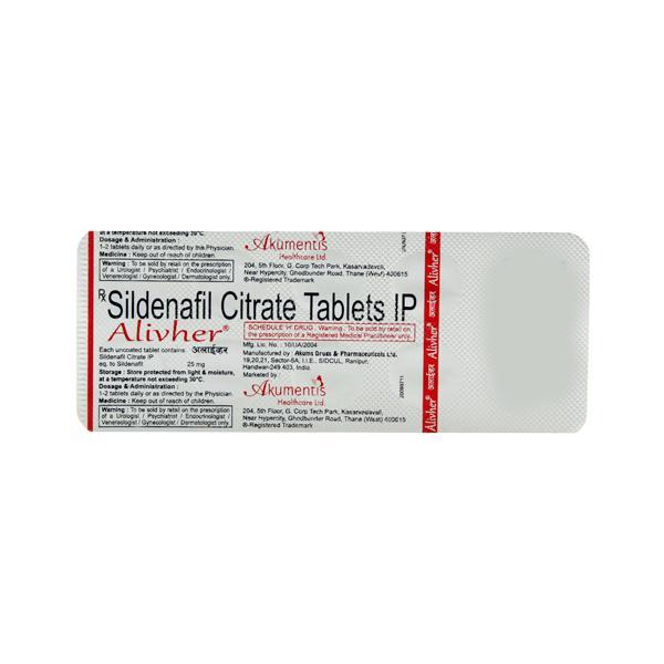 Alivher 25mg Tablet 10'S