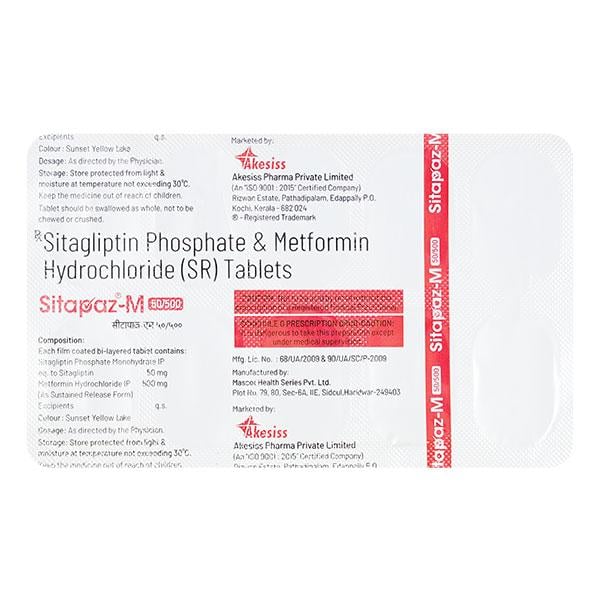 SITAPAZ M 50/500 Tablet 10's