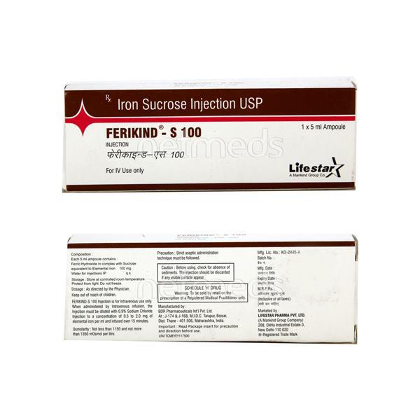 Ferikind S 100mg Injection 5ml