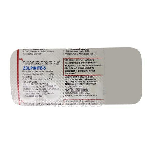 Zolpinite 5mg Tablet 10'S