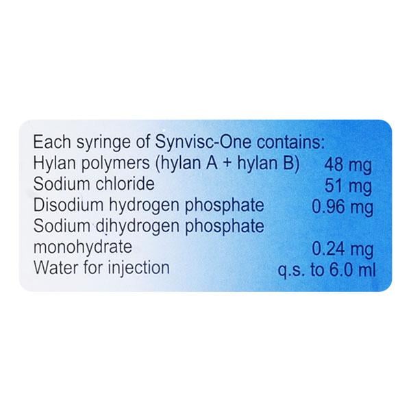 SYNVISC ONE (HYLAN GF 20) Injection(Pfs) 6ml