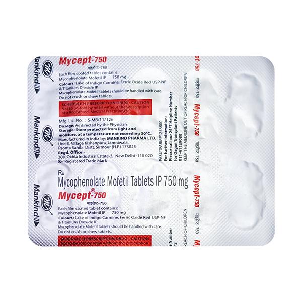Mycept 750mg Tablet 10'S