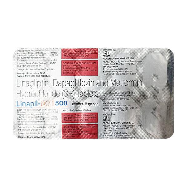 LINAPIL DM 500 Tablet 10's
