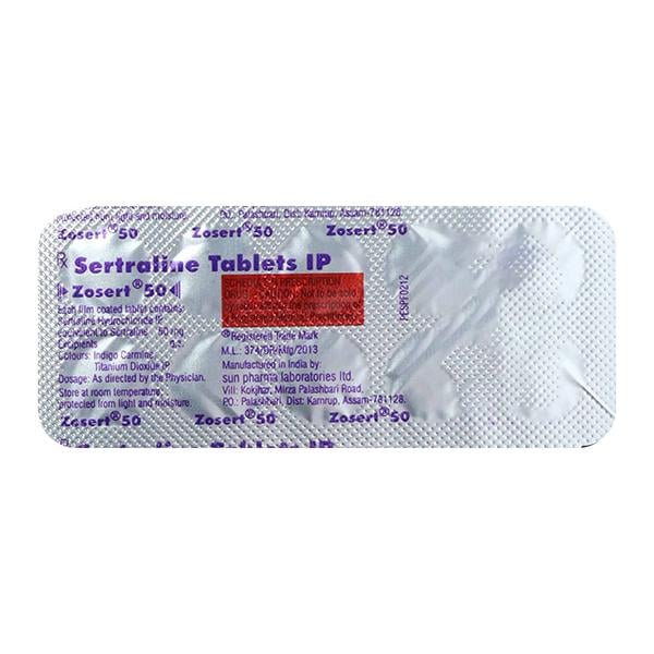 Zosert 50mg Tablet 10'S