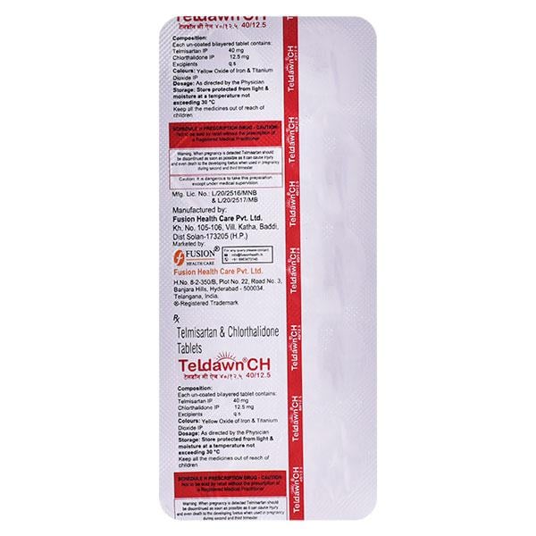 TELDAWN CH 40/12.5mg Tablet 10's