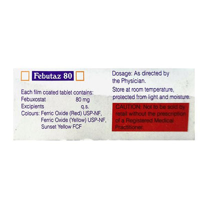 Febutaz 80mg Tablet 10'S