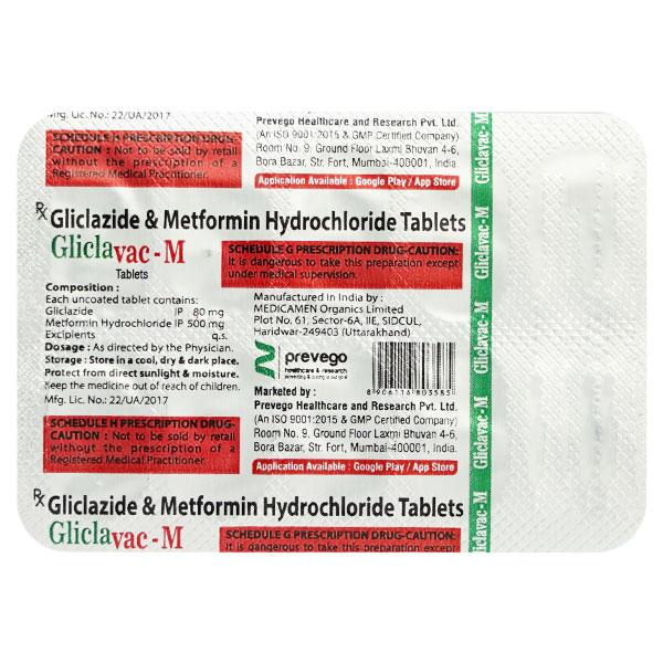 GLICLAVAC M 80 Tablet 10's