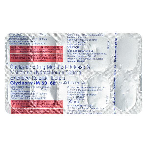 Glycinorm M OD 60mg Tablet 10'S
