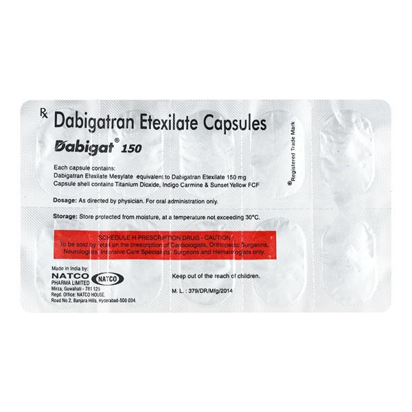 Dabigat 150mg Capsule 10'S