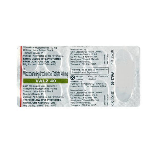Valz 40mg Tablet 10'S