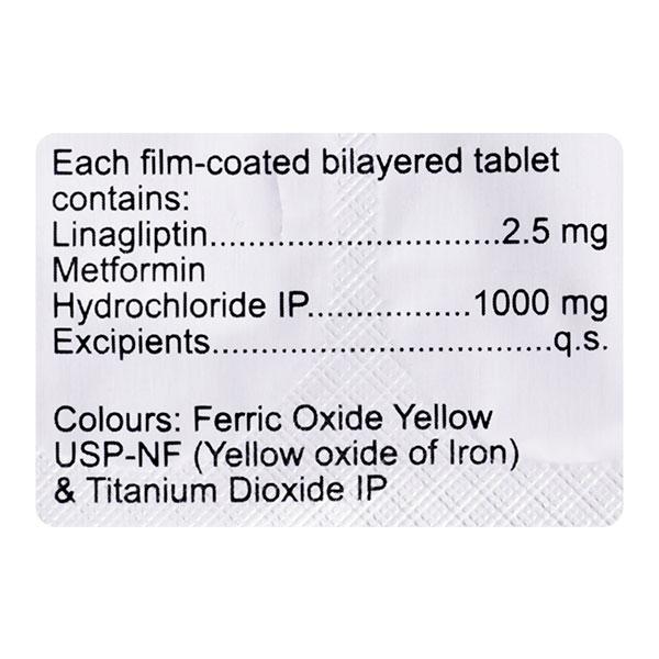 LINAPIL M 2.5/1000 Tablet 10's
