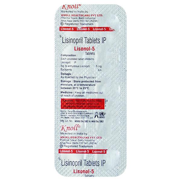 LISONOL 5 Tablet 10's