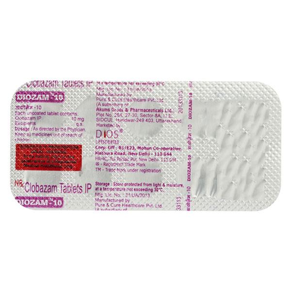 DIOZAM 10mg Tablet 10's