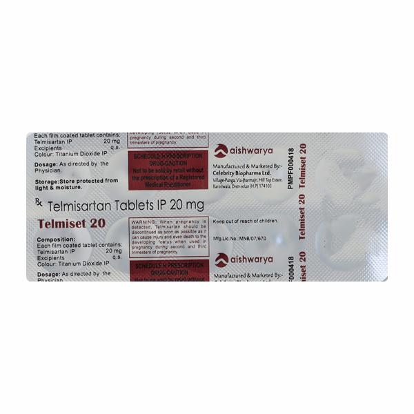 TELMISET 20 Tablet 10's