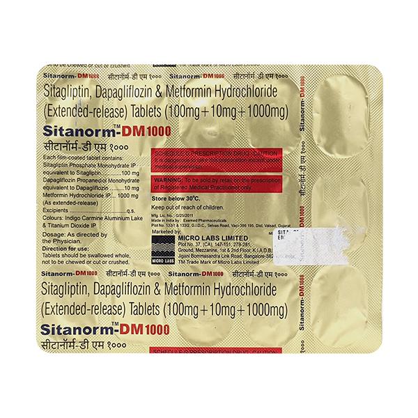 SITANORM DM 1000 Tablet 15's