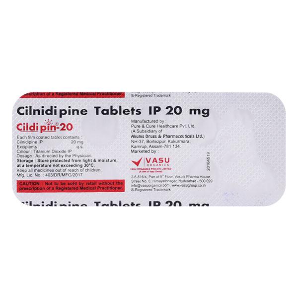 CILDIPIN 20mg Tablet 10's