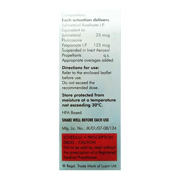 ESIFLO 125 WITH DOSE INDICATOR 120md Transhaler 7.3g