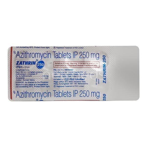 Zathrin 250mg Tablet 6'S