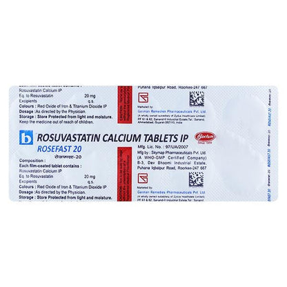 ROSEFAST 20 Tablet 10's