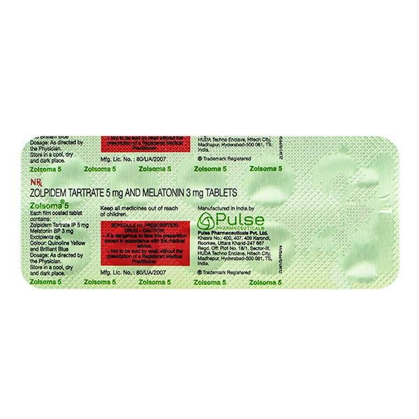 Zolsoma 5mg Tablet 10'S