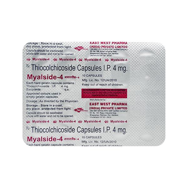 Myalside 4mg Capsule 10'S