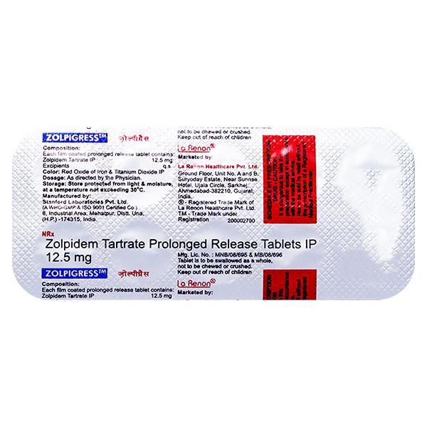 Zolpigress 12.5mg Tablet 10'S