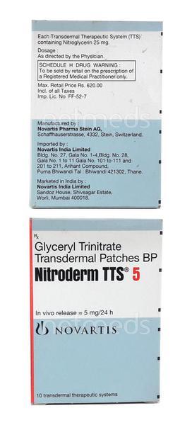 Nitroderm TTS 5 Patch 1's