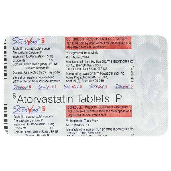 Storvas 5mg Tablet 15'S