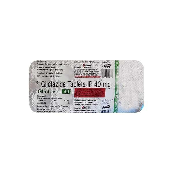 GLICLAVAC 40 Tablet 10's