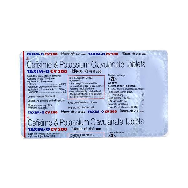 Taxim O CV 200mg Tablet 10'S