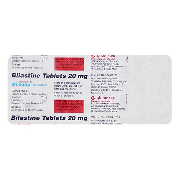 BILAZAP 20mg Tablet 10's