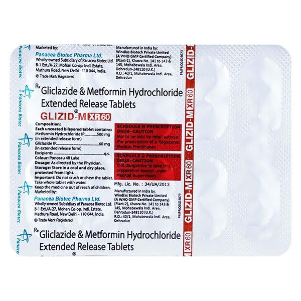 GLIZID M XR 60 Tablet 10's