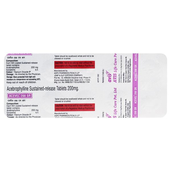 ACEVEL SR 200mg Tablet 10's