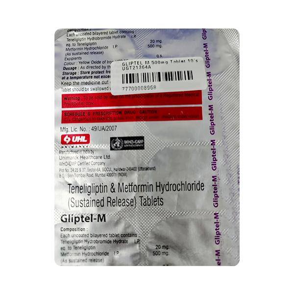 GLIPTEL M 500mg Tablet 10's
