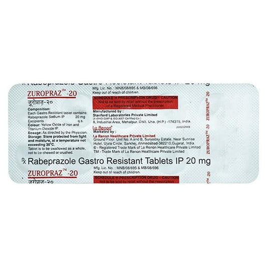 Zuropraz 20mg Tablet 10'S