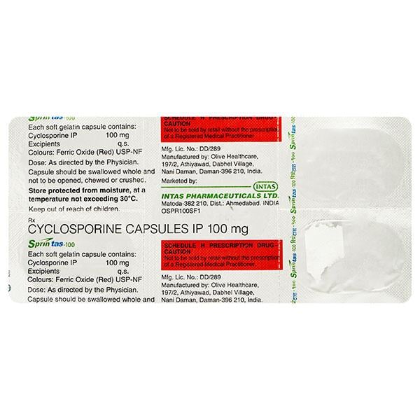 SPRINTAS 100mg Capsule 5's