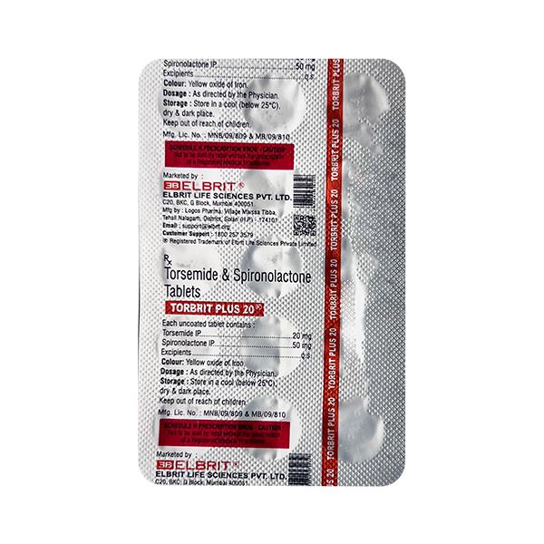 TORBRIT PLUS 20 Tablet 15's