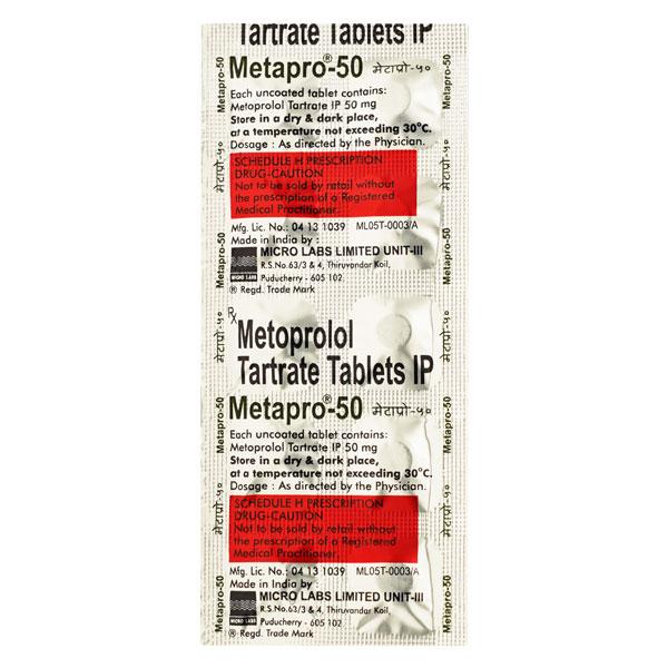 Metapro 50mg Tablet 10'S
